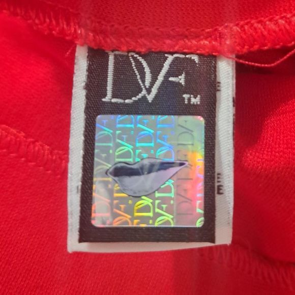 Diane Von Furstenberg Kimmie  Midi Dress in Cherry Red 🍒 - Picture 12 of 16